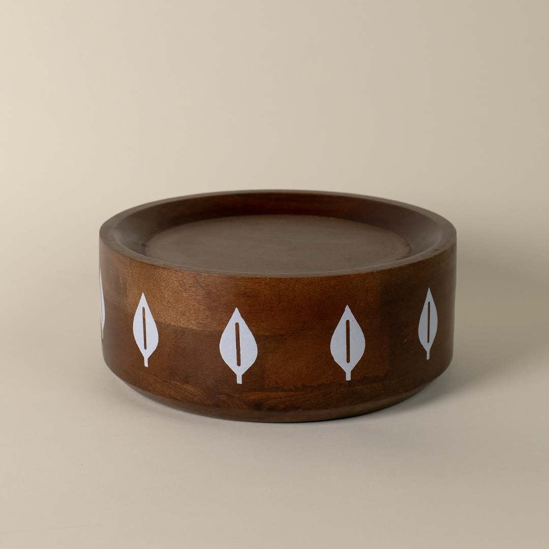 Walnut Wooden Serving Stand